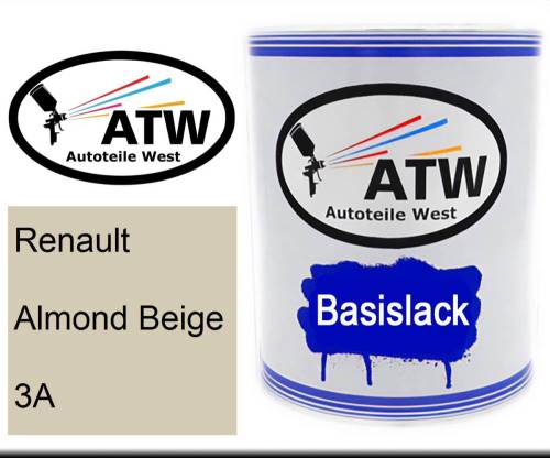 Renault, Almond Beige, 3A: 1L Lackdose, von ATW Autoteile West.